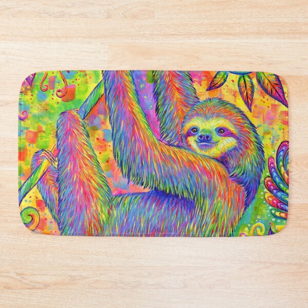 Item preview, Hanging Around - Psychedelic Sloth designed and sold by Rebecca Wang.