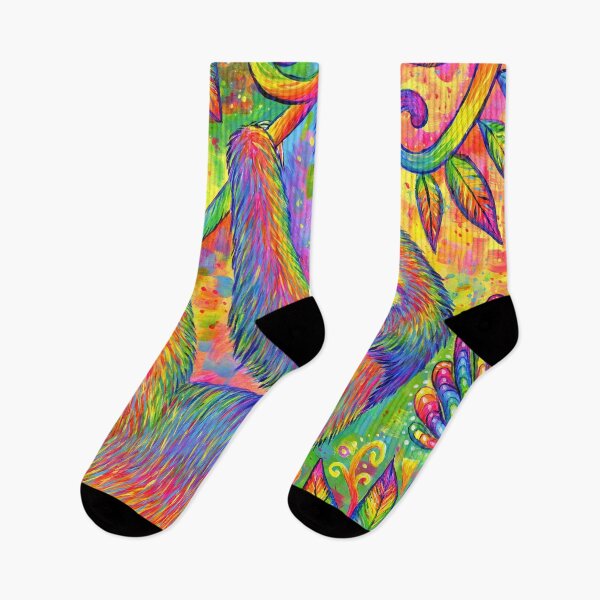 Item preview, Hanging Around - Psychedelic Sloth designed and sold by Rebecca Wang.
