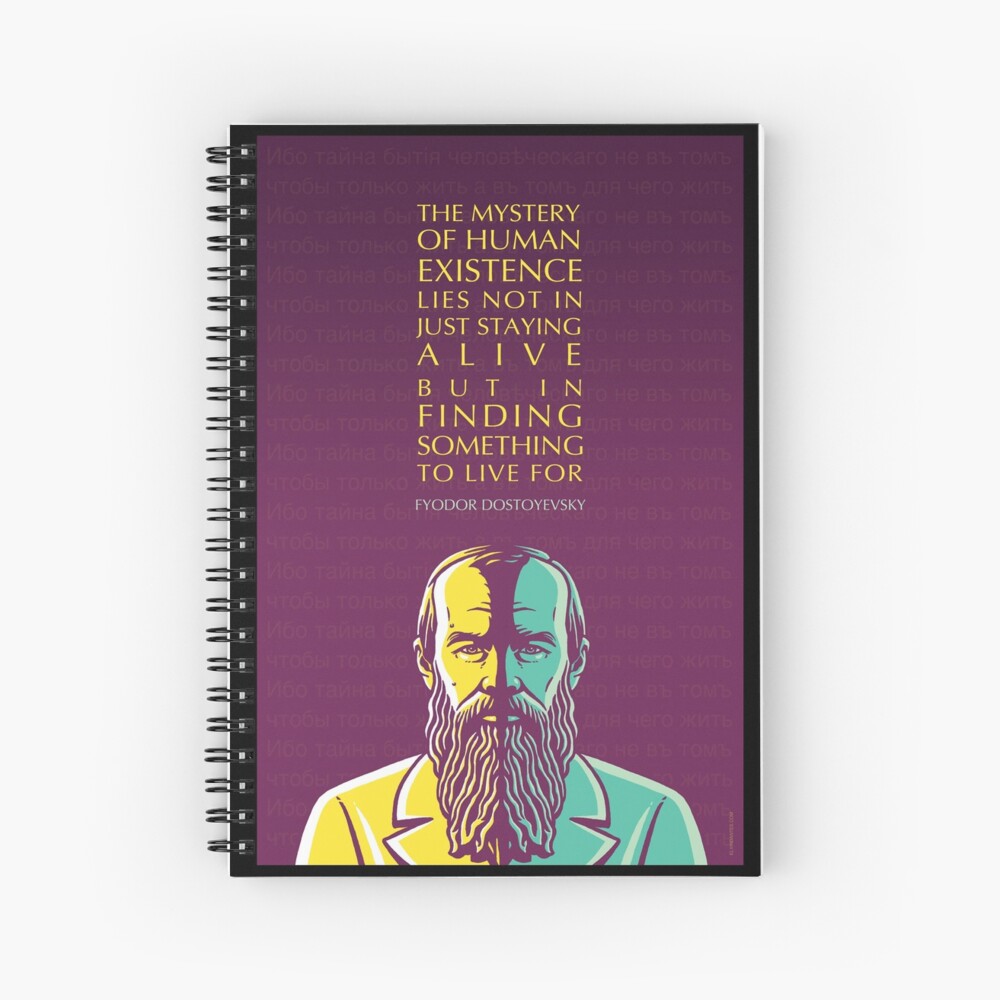 Impression Artistique Fyodor Dostoyevsky Citation Inspirante Mystere De L Existence Humaine Par Elvindantes Redbubble