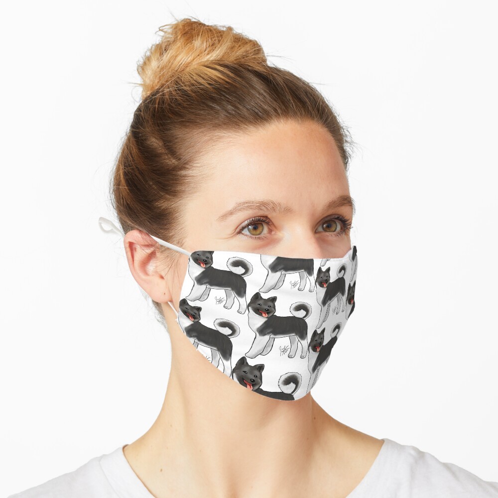 Akita - Black and White Mask