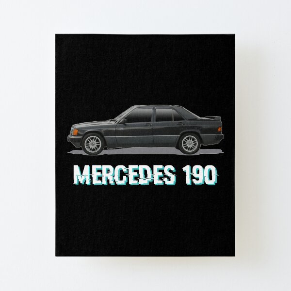- MERCEDES 190 - Aufgezogener Druck auf Leinwandkarton