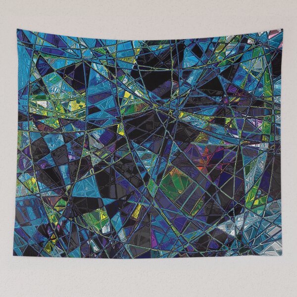 Item preview, Fragments- Royal Blue Abstract Mosaic  designed and sold by adel8ide.