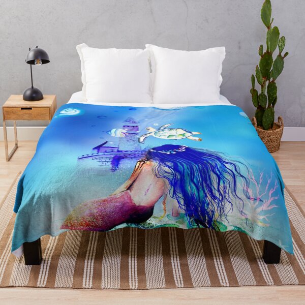 Mermaidluminesce Throw Blanket