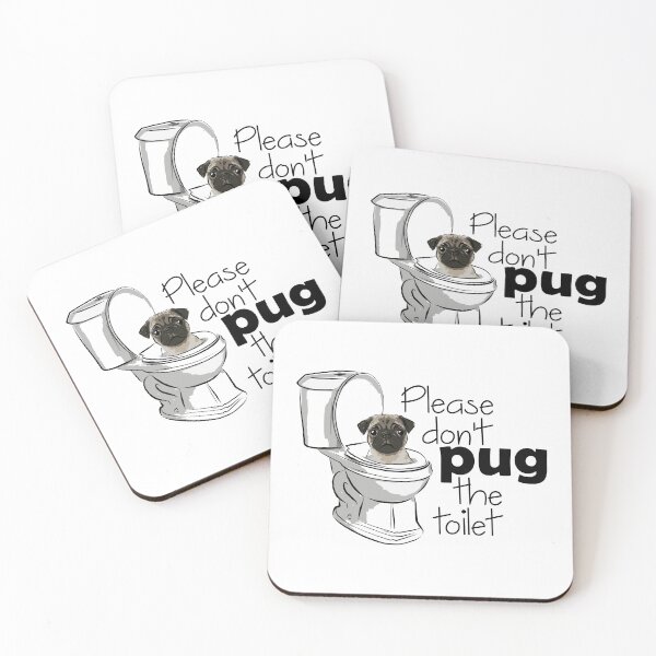 Item preview, Please Don't Pug the Toilet |  designed and sold by PixelsandPulp.