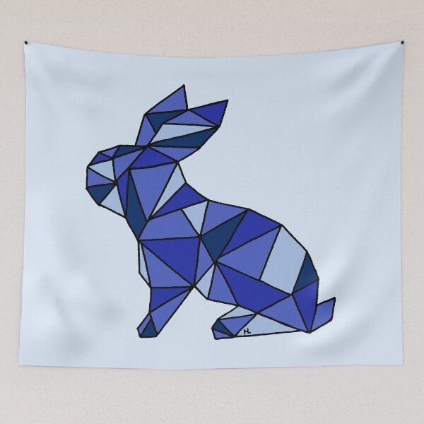 Item preview, Geometric Rabbit || Shapes || Abstract Animal || Nature designed and sold by Hilary Leslie.