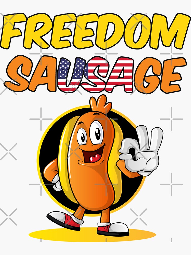 "Freedom Sausage" Sticker by HappySchnapper Redbubble