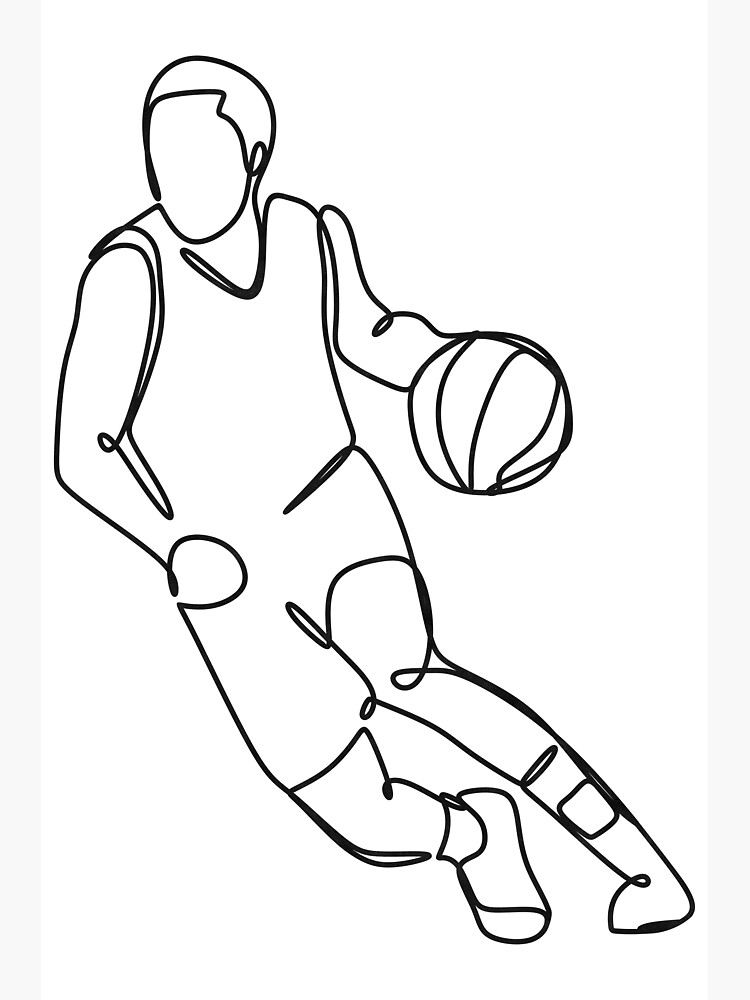 "Basketball Player Line Art " Photographic Print for Sale by GBREAL01
