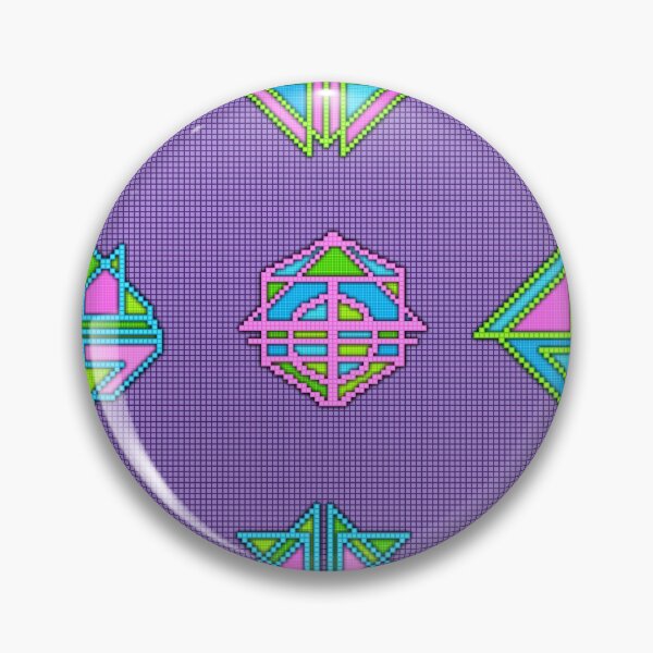 Item preview, Neon Geo Pixel Pattern  designed and sold by Art-By-Jenna.