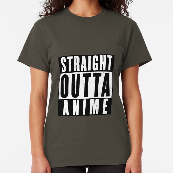 straight outta anime t shirt