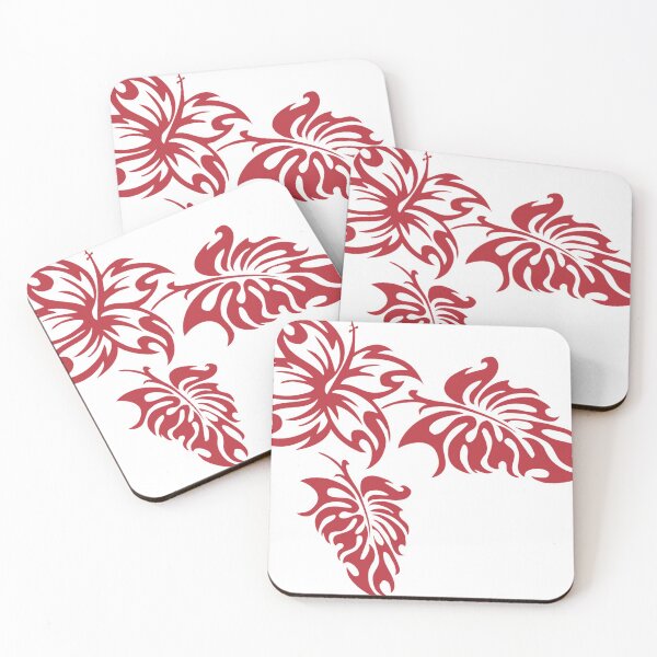 Item preview, Red Flower & Red Leaves Outline designed and sold by Home and Office.