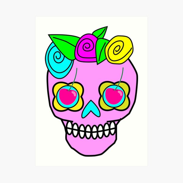 "Skull candy" Art Print by yaninaamira Redbubble