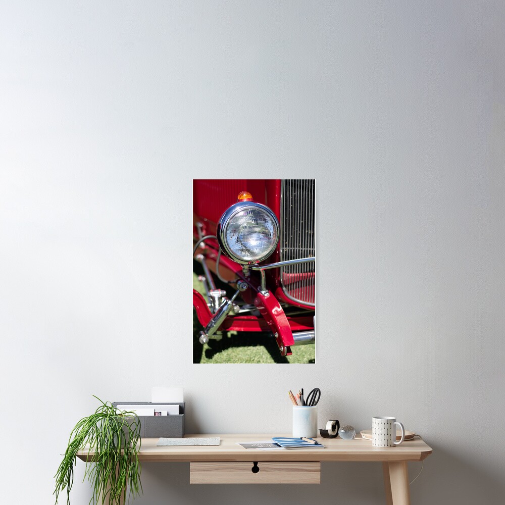 Point Straight Ahead Red Poster