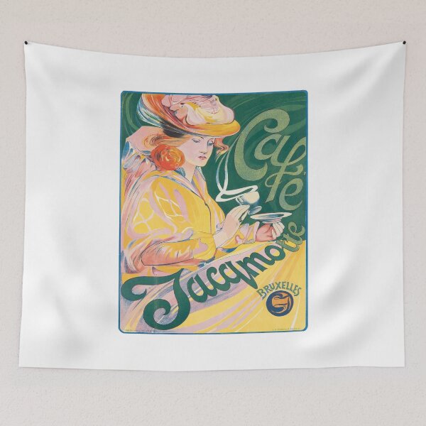 Item preview, 1896 Cafe Jacqmotte Belgian Advertising Poster designed and sold by retrographics.