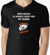 Papa Biceps is always with you my friend Men's V-Neck T-Shirt