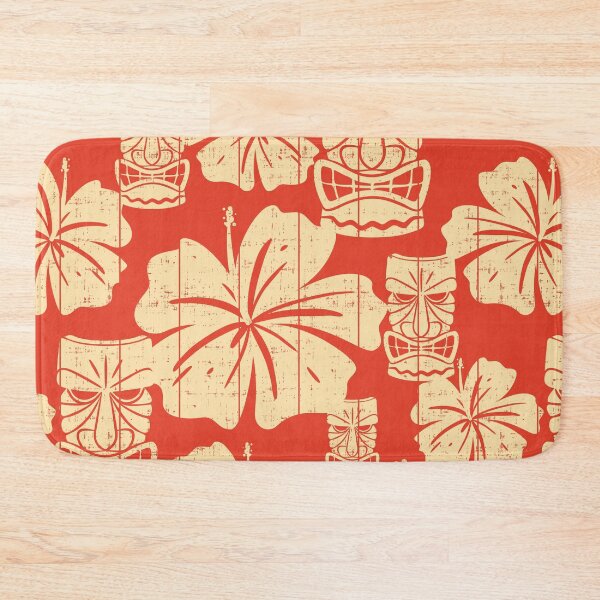 Item preview, Hawaiian Tiki Pattern on Red designed and sold by Lori-Goree.
