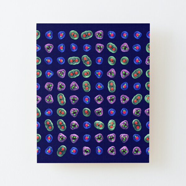 Greenhouse Gases Bright on Dark Blue Wood Mounted Print