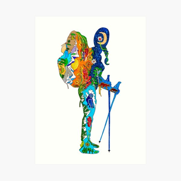 Hiker Gal Art Print