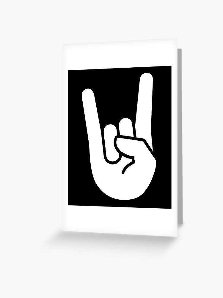 Rock Roll Emoji Hand Sign Heavy Metal Carte de v ux