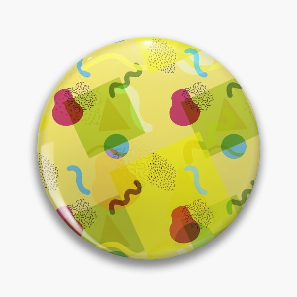 Aperçu de l'œuvre Neo Memphis Fun Pattern Jaune créée et vendue par SquibbleDesign.