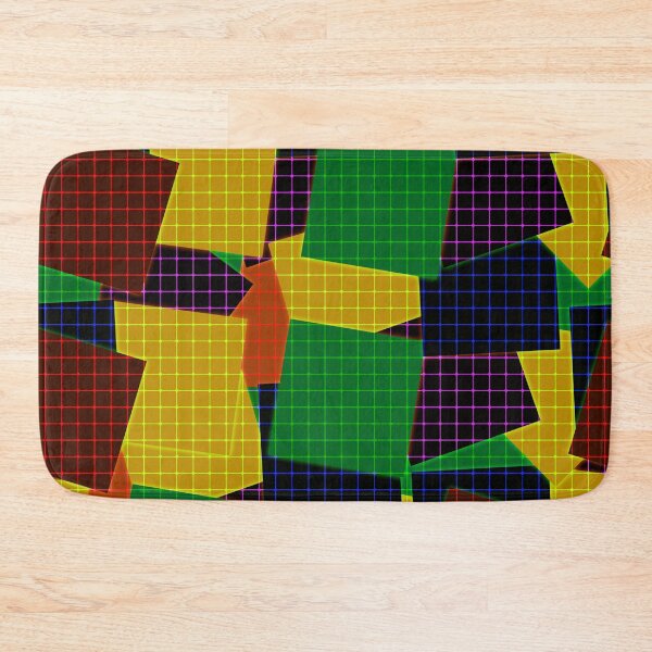 Item preview, Beautiful patchwork geometric retro vintage grid designed and sold by fuzzyfox.