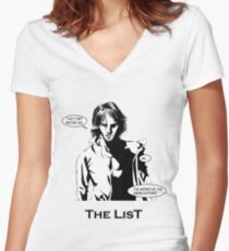 The List, 'The Son'. Note: *BLACK* Title. Women's Fitted V-Neck T-Shirt