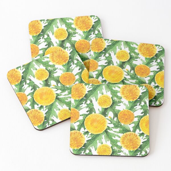 Item preview, Watercolor Dandelion Garden in Yellow and green designed and sold by Lori-Goree.