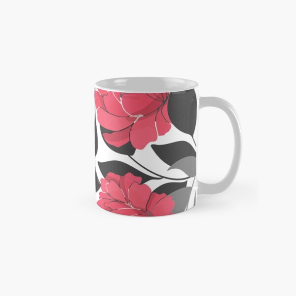 Item preview, Blush and Bashful Flower Pattern on Black and White designed and sold by Lori-Goree.