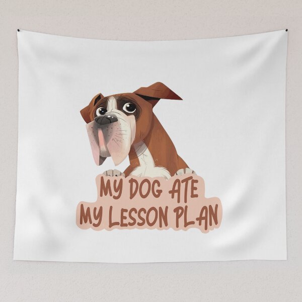Item preview, My Dog Ate My Lesson Plan Funny Back To School Teacher   designed and sold by Kissane art.