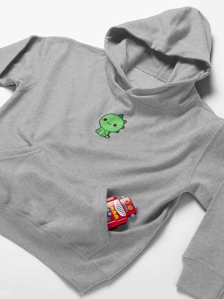 Alternate view of Kawaii Dinosaur Kids Pullover Hoodie
