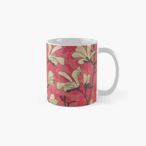 Item preview, Kitschy Vintage Magnolia Pattern in Pink and White designed and sold by Lori-Goree.