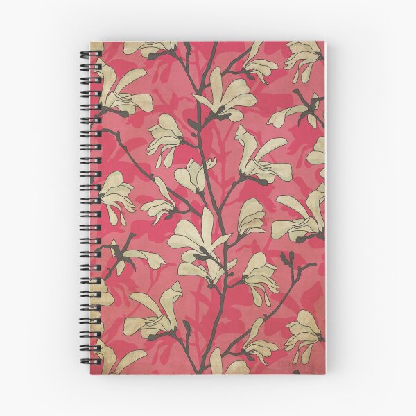 Item preview, Kitschy Vintage Magnolia Pattern in Pink and White designed and sold by Lori-Goree.