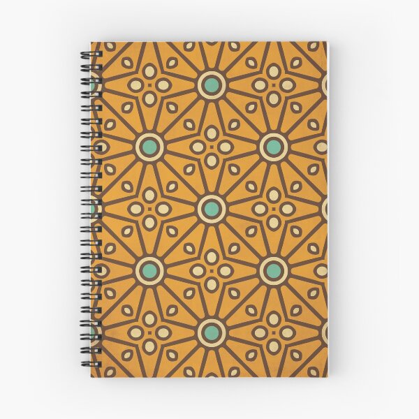 Item preview, Kitschy Mid Century Pattern in Mustard and Aqua designed and sold by Lori-Goree.
