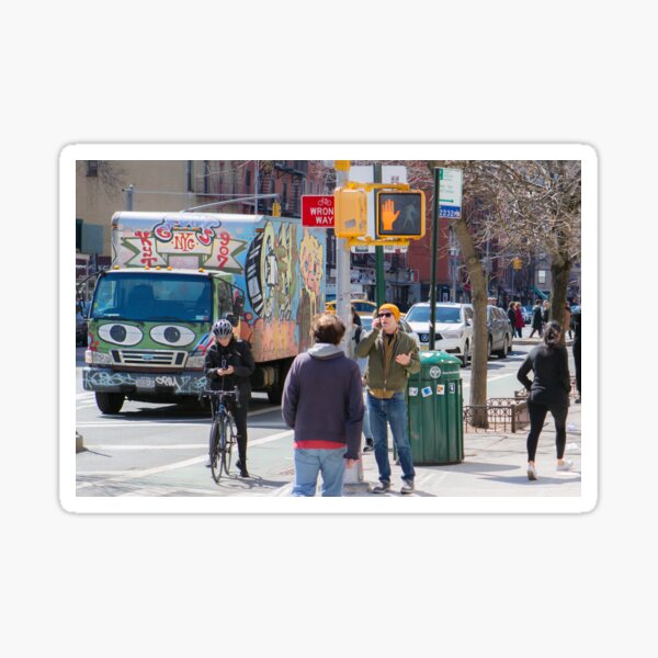 East Village Streets, New York, NY, 10009 Sticker