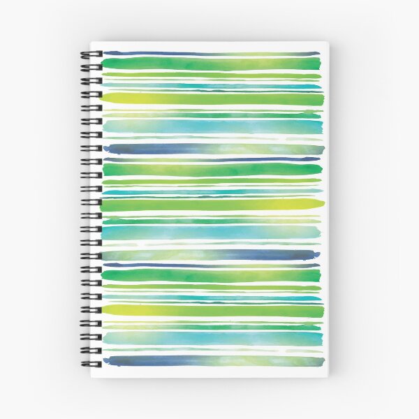 Item preview, Watercolor Brush Stripes in Beachy Green and Blue  designed and sold by Lori-Goree.