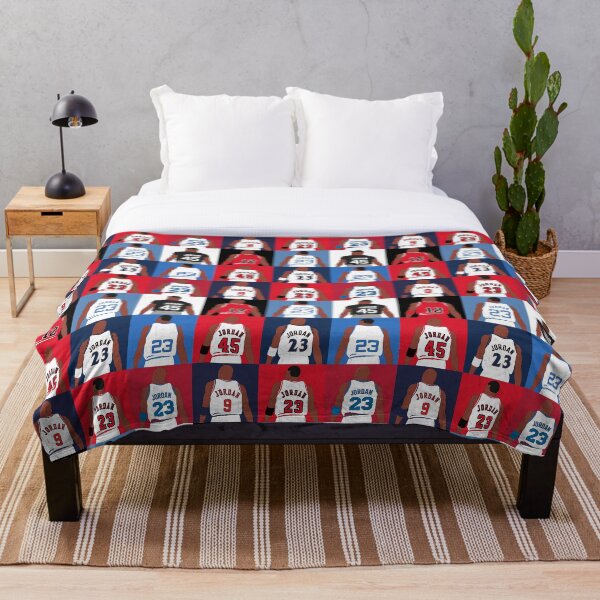 Michael Jordan Grid Throw Blanket