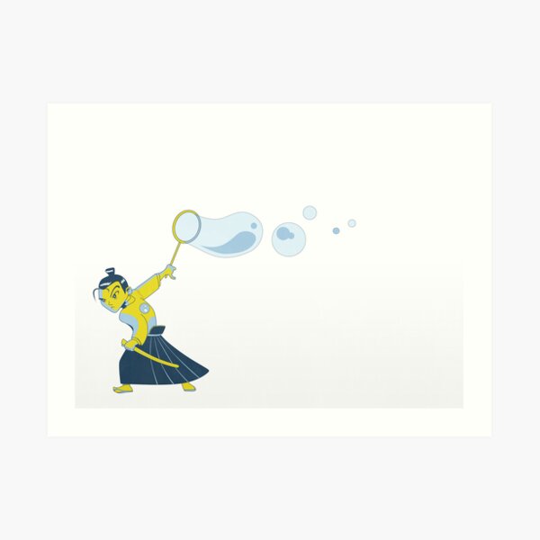 Bubble Samurai Art Print