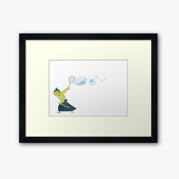 Bubble Samurai Framed Art Print