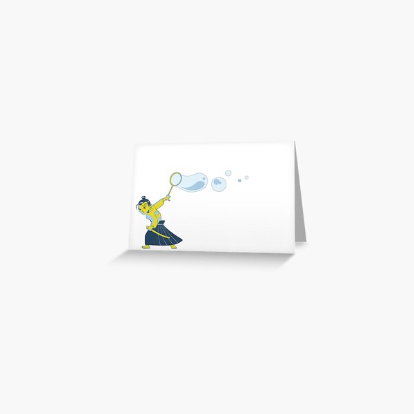 Bubble Samurai Greeting Card