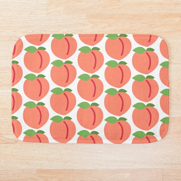 Peach Emoji Bath Mat