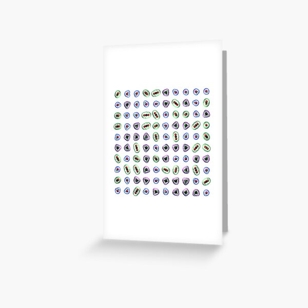 Greenhouse Gas Molecules on White Greeting Card