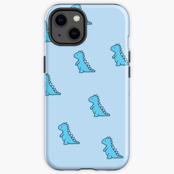 blue,dino,aesthetic,cute,case iPhone Tough Case