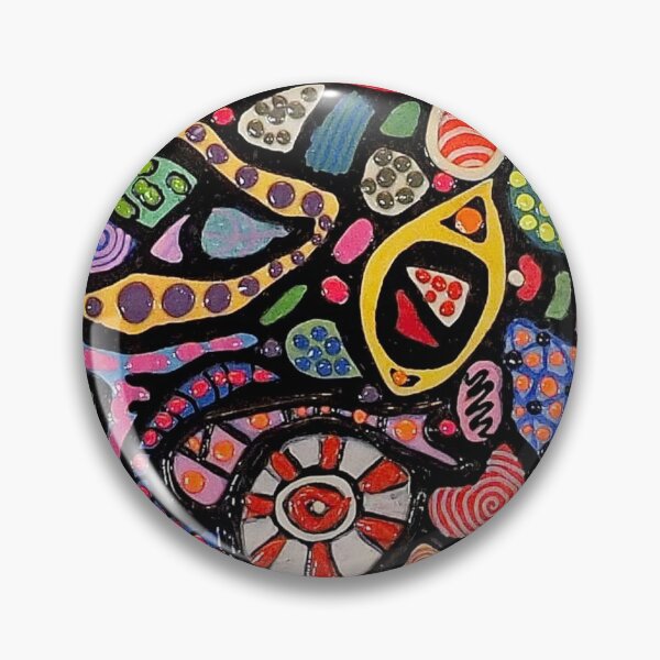Item preview, Colorful Dots and Squiggles on Black designed and sold by Steve Martin.