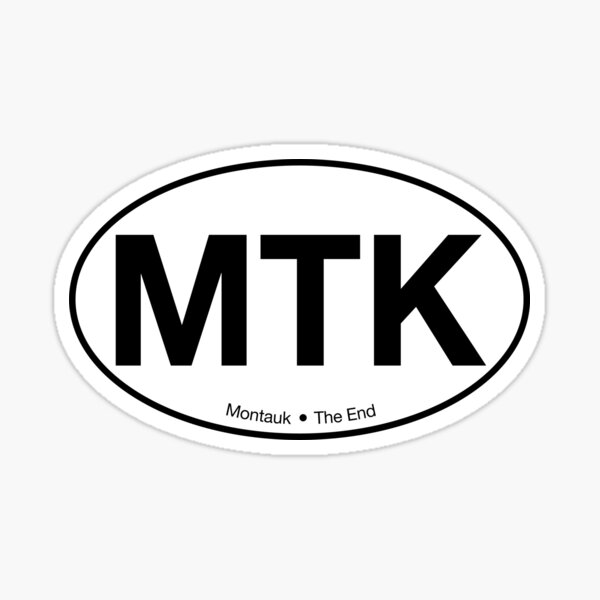 Montauk Long Island Oval Car Sticker Sticker