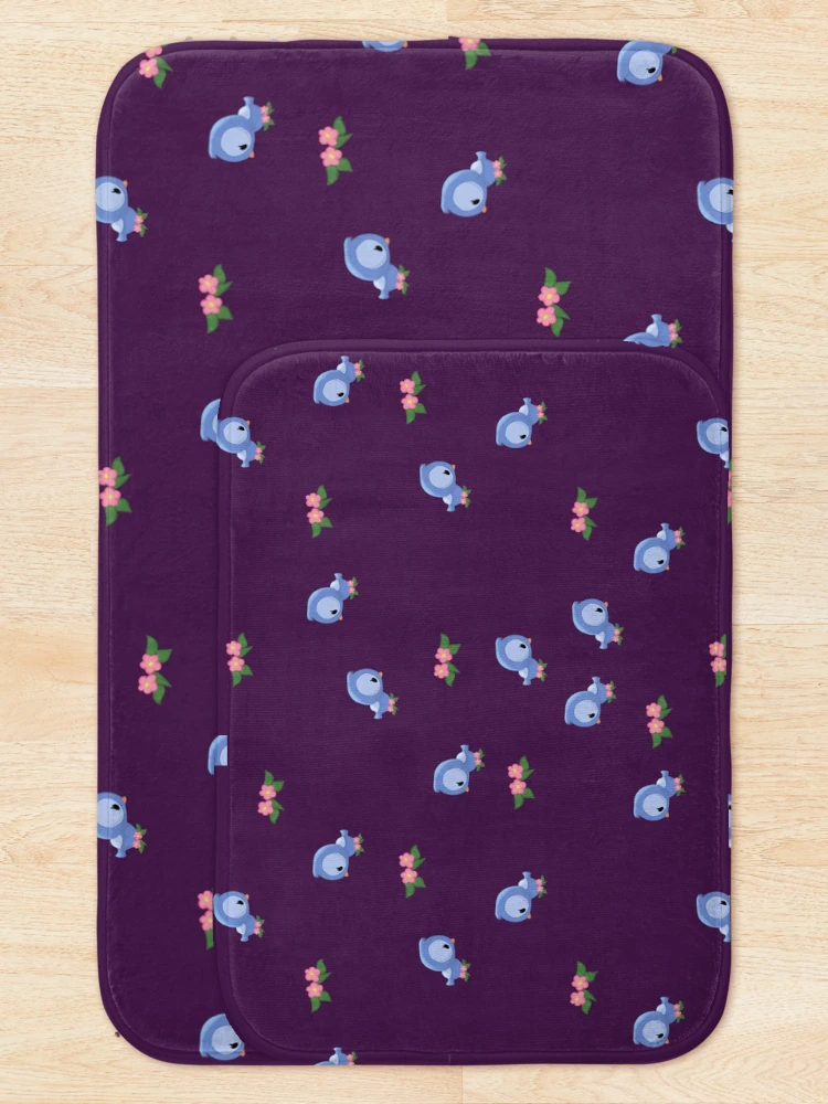 Thumbnail 5 of 6, Bath Mat, Bluebird Pattern designed and sold by SquibbleDesign.
