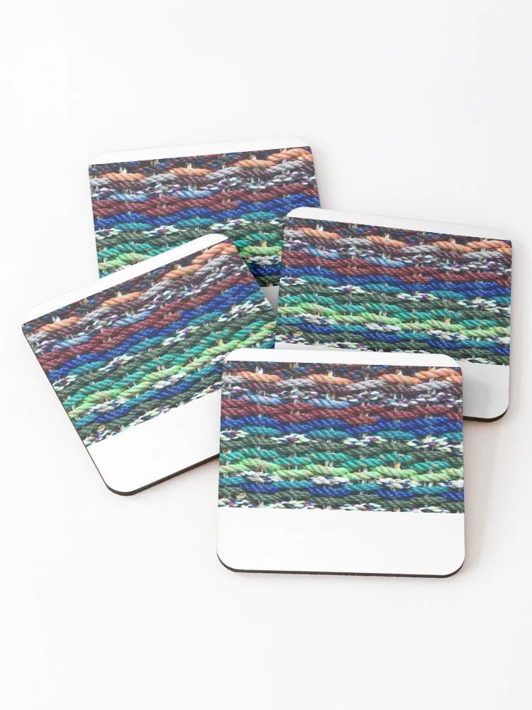 Thumbnail 1 of 5, Coasters (Set of 4), Nautical Rope designed and sold by PrintPrince.