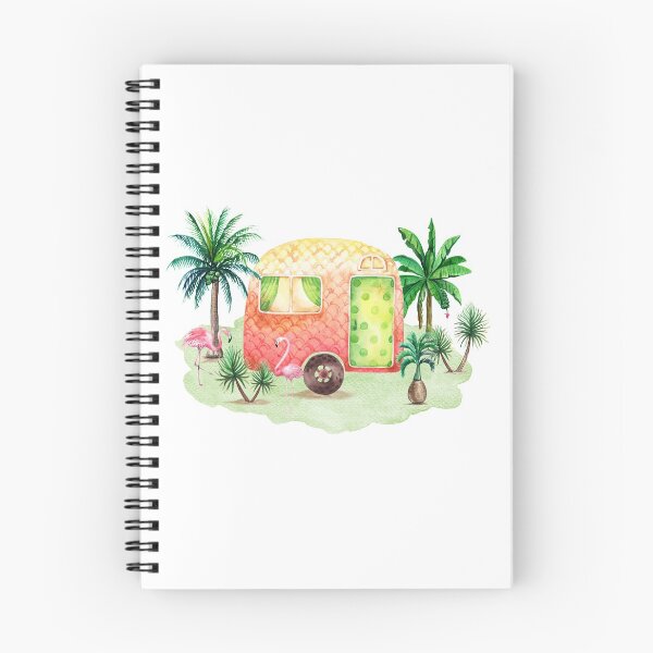 Artikelvorschau, Tropical Paradise Flamingo Vintage Glamper Camper entworfen und verkauft von ReefCoast.
