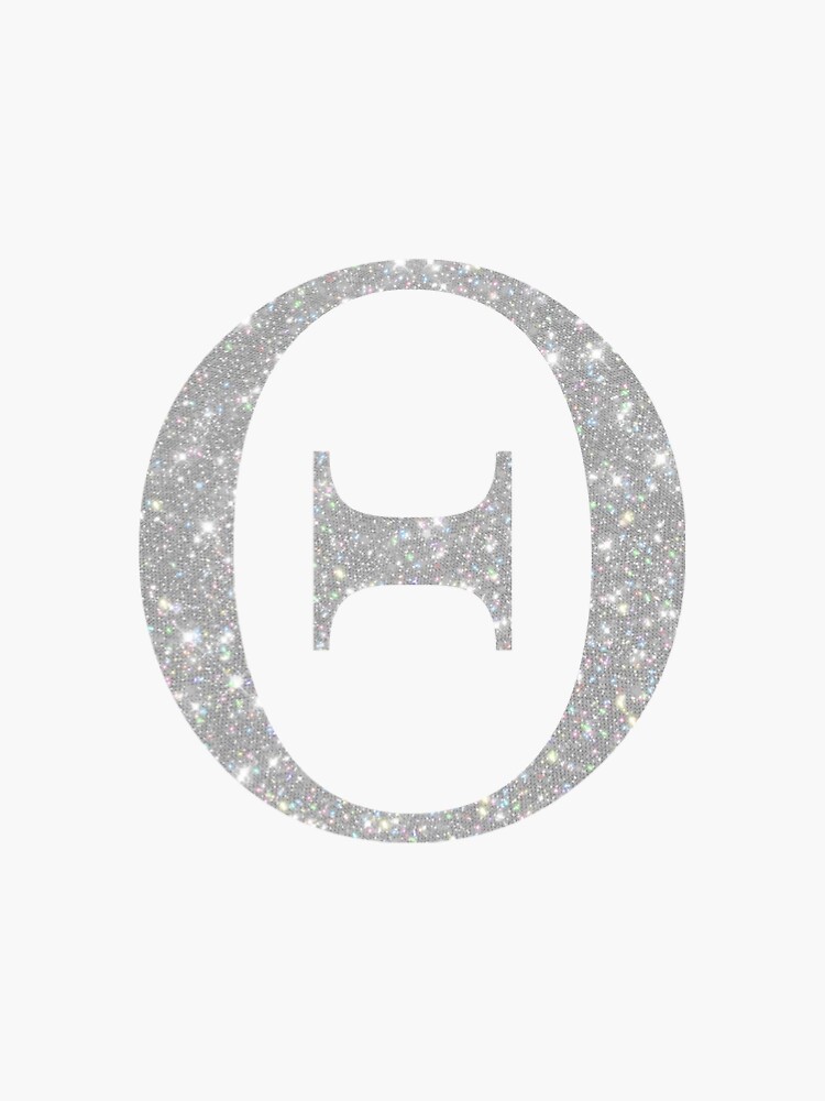 "Theta Silver Glitter Greek Letter" Sticker by isabellamwilson Redbubble