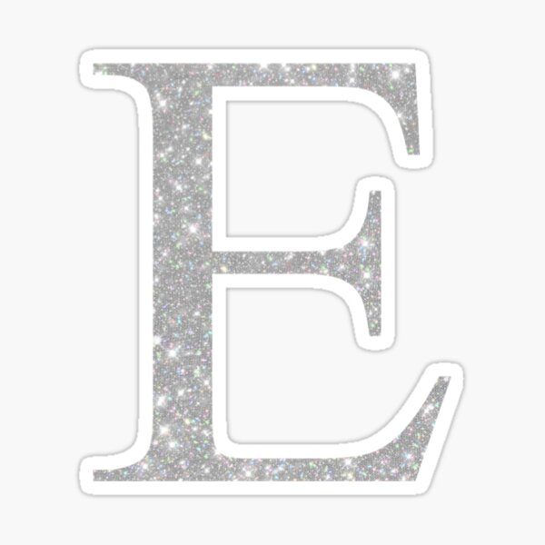 "Epsilon Silver Glitter Greek Letter" Sticker for Sale by