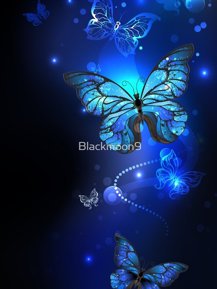 Morpho Butterfly in the Dark by Blackmoon9
