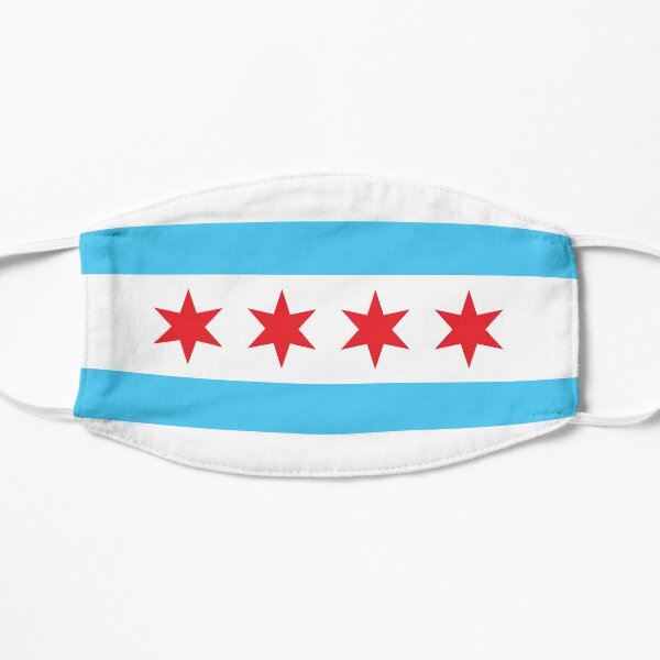 Chicago Flag Pattern (small) Mask